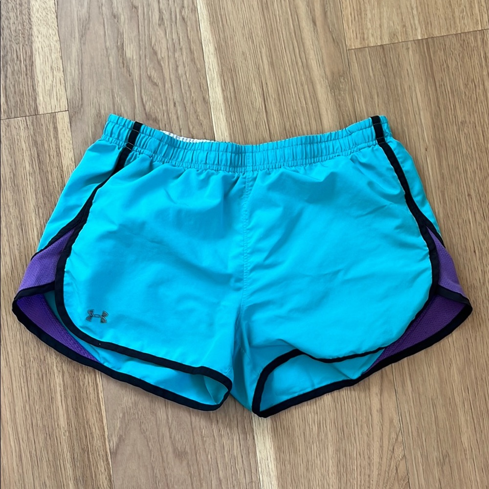 Under Armour Women's Blue and Purple Running Shorts